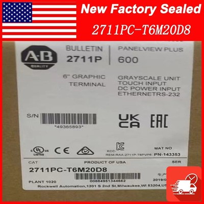 1PCS NEW Allen-Bradley 2711PC-T6M20D8 /A PanelView Plus 6 600 Touch Terminal