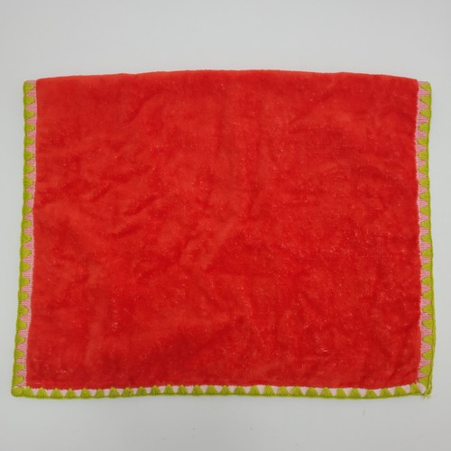 VTG Donna 100% Cotton Hand Towels Red/Pink w/Embroidered Cherry Blossom & Edge - Picture 9 of 24