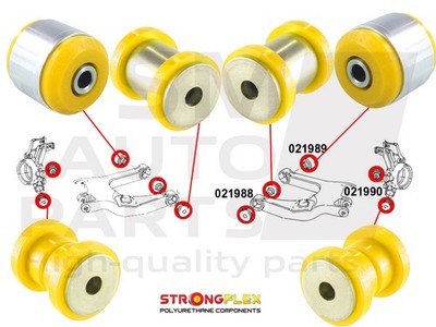 6x Unterlenker Silentblock hinten Audi A8 D2 FWD / Quattro / S8