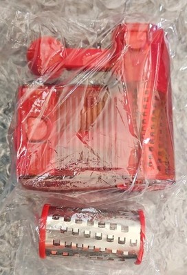 Kuhn Rikon Handheld Ratchet Grater w/ 2 Barrels K88999 RED NEW