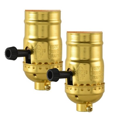 MadYiboshi 2PCS Lamp Socket Replacement, UL Listed E26 Standard Threaded Base Li