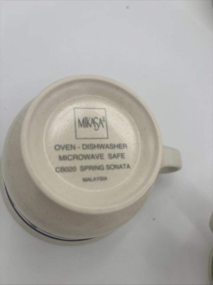 Tazas de té de café Spring Sonata Mikasa azucarero crema de colección tulipán gres 6 Foto 4 de 4