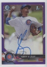 2018 Bowman Chrome Prospect Purple Refractor /250 Adbert Alzolay Auto 06z2