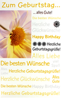 Geburtstagskarte Frau GlüCkwunschkarte Geburtstag Happy Birthday Karte Blumen