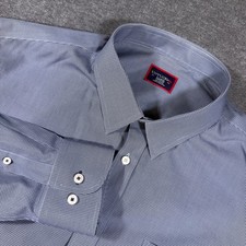 UNTUCKit Button Down Shirt Mens XL Blue Gingham Wrinkle Free Long Sleeve Cotton