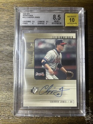 Chipper Jones 2000 Upper Deck SPX Signatures Certified Auto BGS 8.5 10 SSP