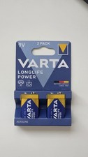 Varta Longlife Power 9V Batteries 2 Pack EXP 12-30 Part no 4922