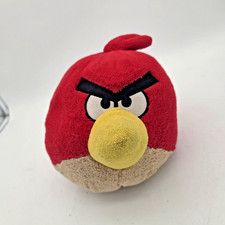 Angry Birds Red Bird Plush 10" Yellow Tan Medium Plushie Stuffed Animal