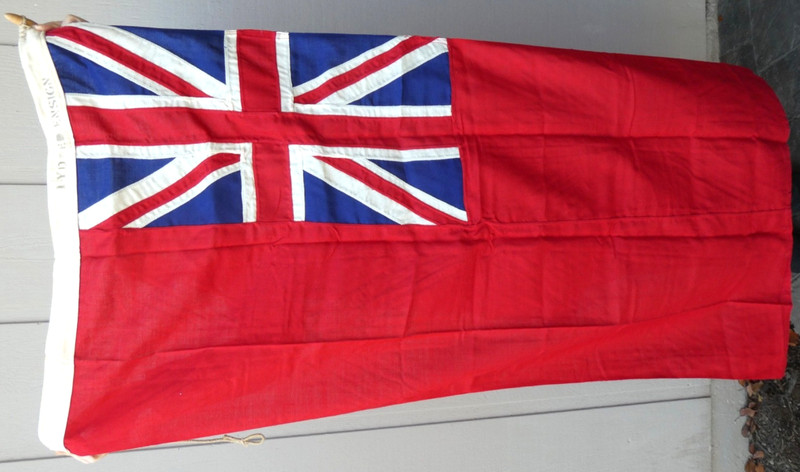 U.K. British Merchant Navy Red Ensign "Red Duster" flag medium size 27” W X 54”