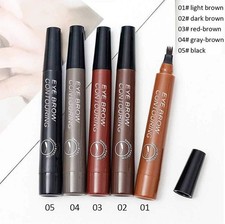Microblading Eyebrow Pen Waterproof 3D Fork Tip Tattoo Long Last Eyebrow Pencil