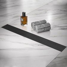 28" Linear Shower Drain Matte Black 304 Stainless Steel cUPC Floor Drain