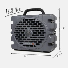 TurtleBox Grande Loud! Outdoor Portable Bluetooth 5.4 Waterproof Gray Speaker