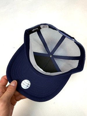 Stussy S Crown Trucker Snapback Cap Navy Blue Logo Baseball Hat | eBay