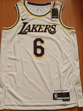 Mens Nike Los Angeles Lakers Lebron James 6 NBA Swingman Jersey sz.L 48 NWT