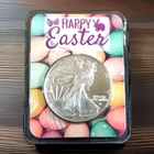 2026 $1 American Silver Eagle 1 oz BU w/EASTER GREETING!     ALMOST GONE!