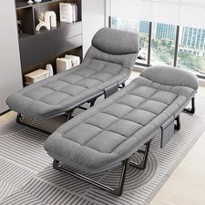 Single Foldable Folding Bed & Mattress Guest Bed Heavy Duty Portable Large Bed