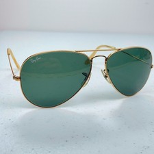 Vintage B L Ray Ban Bausch  Lomb Gold Aviator Sunglasses Frame Only 58-14