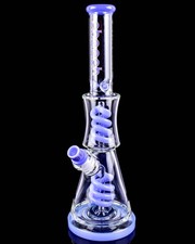 Cheech Glass™ 17’’ Alto Bong Bobina Percolador Vaso Bong Vidrio Grueso Bong AZUL