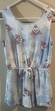 Wonder Woman Girl romper Shorts Blue Girls Size XL