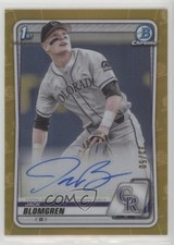 2020 Bowman Draft Chrome Picks Gold Refractor 32/50 Jack Blomgren Auto w5p