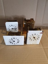 4 FRENCH CARRIAGE CLOCK MOVEMENTS FOR SPARES GOOD PARTS, SPRINGS CLIPS ETC #08
