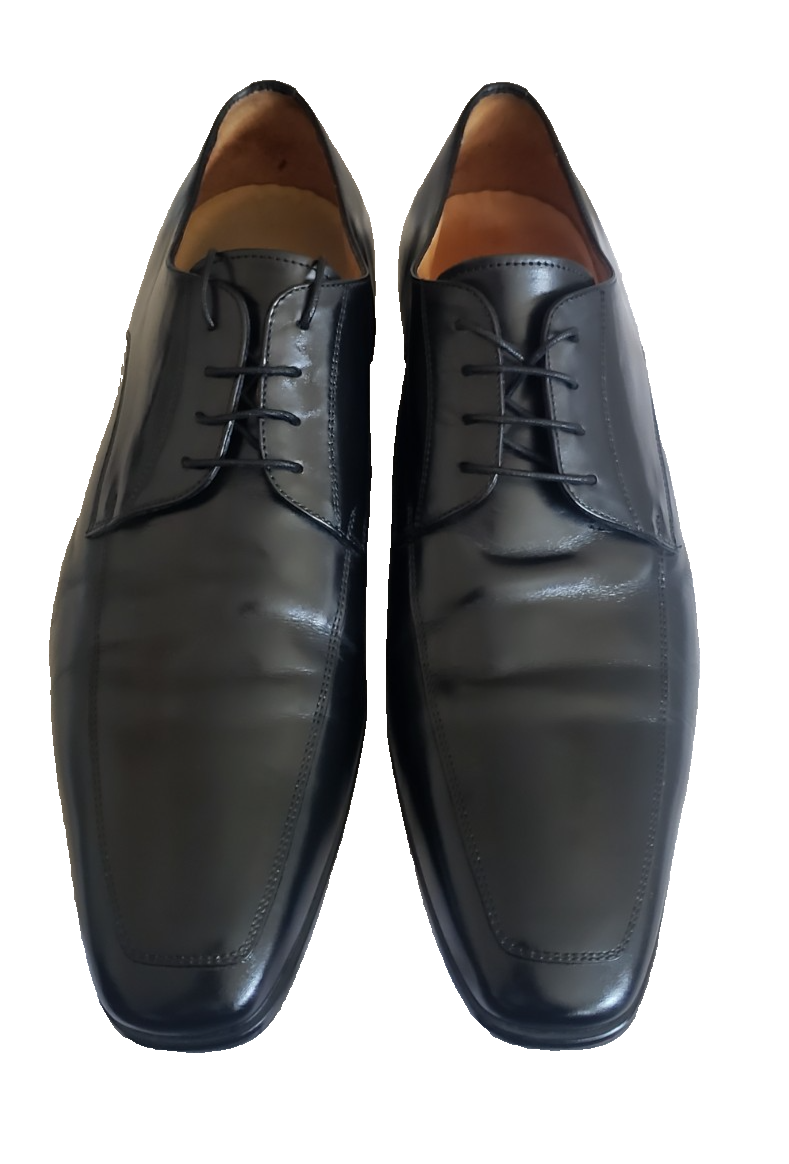 Salvatore Ferragamo Lavorazione Originale Black Leather Oxford Lace-Up Men  Shoes