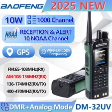 BAOFENG DM-32UV GPS APRS AES256 Encryption DMR Digital Analog Ham Walkie Talkie