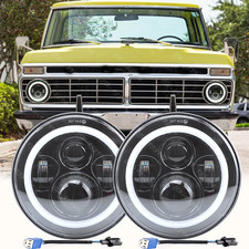 Pair 7 Led Headlights Hilow Beam For 1953-1977 Ford F100 F250 F350 Pickup