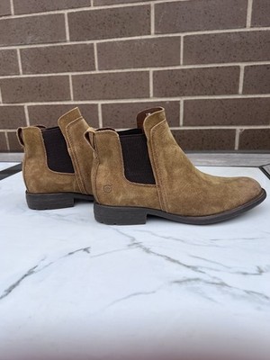 Born Laney Women s Brown Suede Pull On Chelsea  Boots Size 7.5