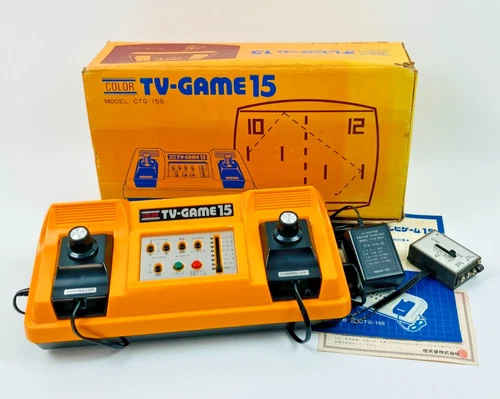 COLOR TV GAME 15 Console Boxed CTG-15S Nintendo Tested System Original AC adapte