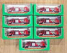 Lot of Seven Hess Miniature Fire Trucks - 1999 - New in Box - NIB