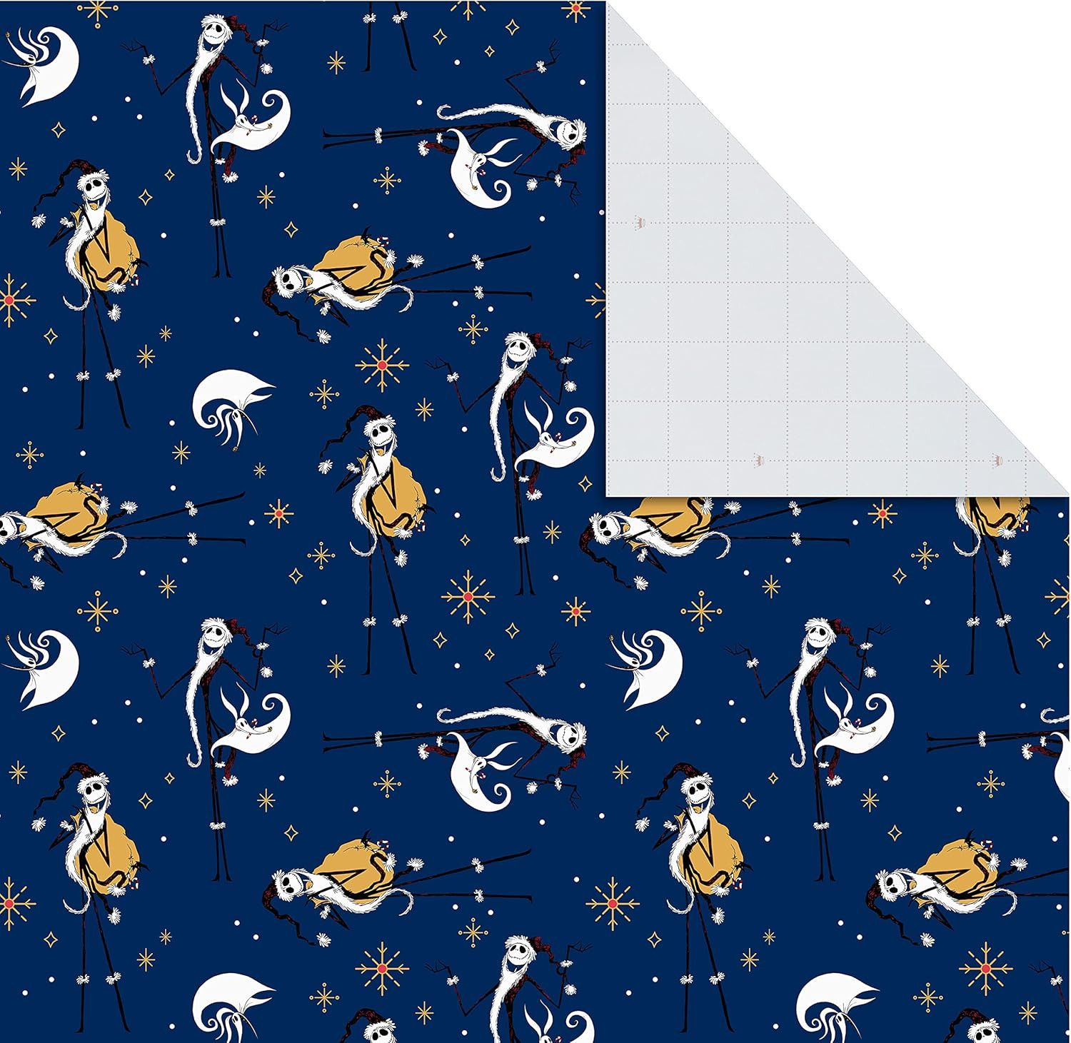 Hallmark Nightmare before Christmas Flat Wrapping Paper Sheets with Cutlines on