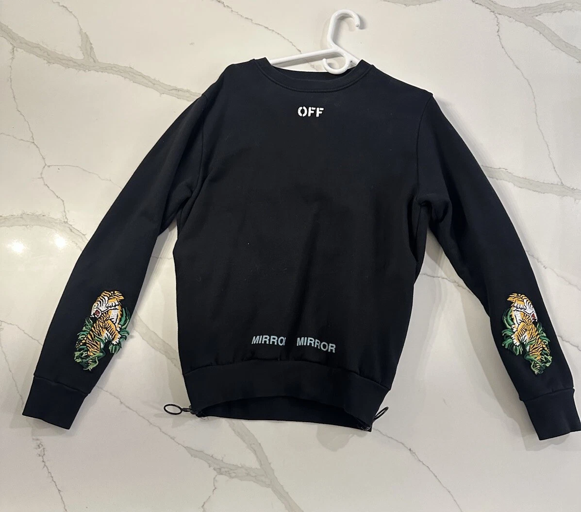 OFF WHITE girocollo tigre ricamato c o VIRGIL ABLOH