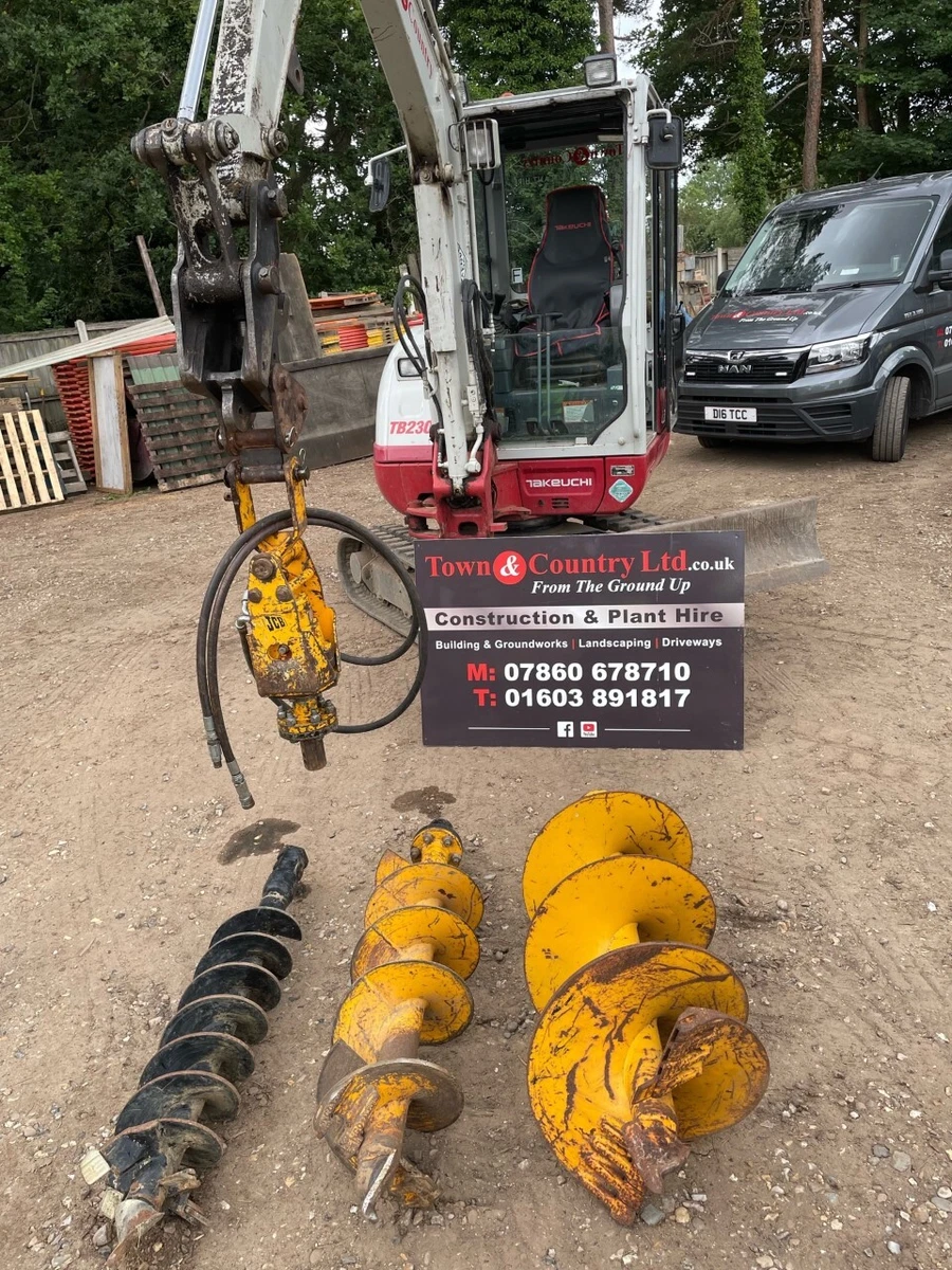 Hydraulic Excavator Auger Post Hole Borer Earth Hole Drill Fencing Piling