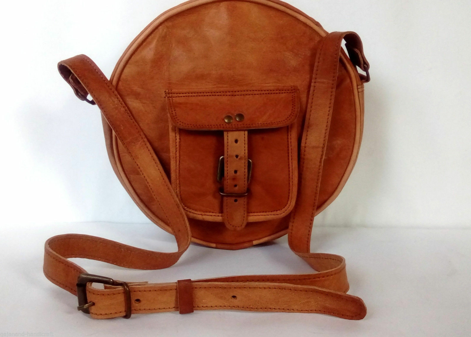 Leather Round shape Women Cross body Shoulder Bag handbag Satchel Purse