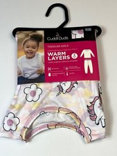 Cuddl Duds Toddler Girls Warm BaseLayer Long Sleeve Crew Pants NWT