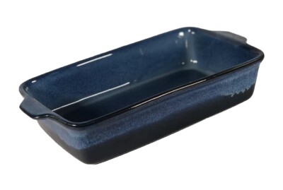 Blue Andalusian Basque Ceramic Baking/Casserole/Loaf Dish Bake Bread!