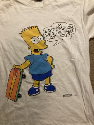 Vintage Bart Simpson Shirt 1989 - Large, 