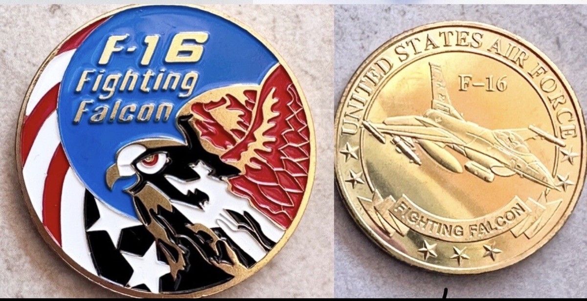 Military Coins, F16 Fighting Falcon Air Force Coins