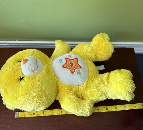 Care Bears Superstar Bear Plush Floppy Yellow 13” Stuffed Toy Star 2006 TCFC - Picture 12 of 12