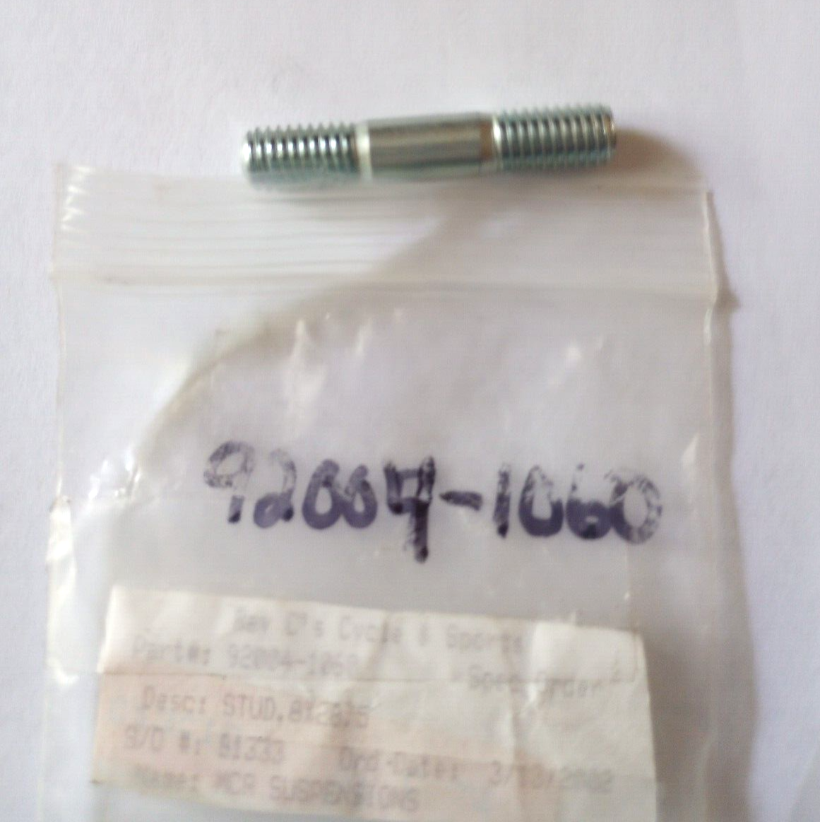 lycolyco2004様 Kawasaki KX125, KX250, ZX750 Stud NOS 92004-1060 (L-5803) | eBay