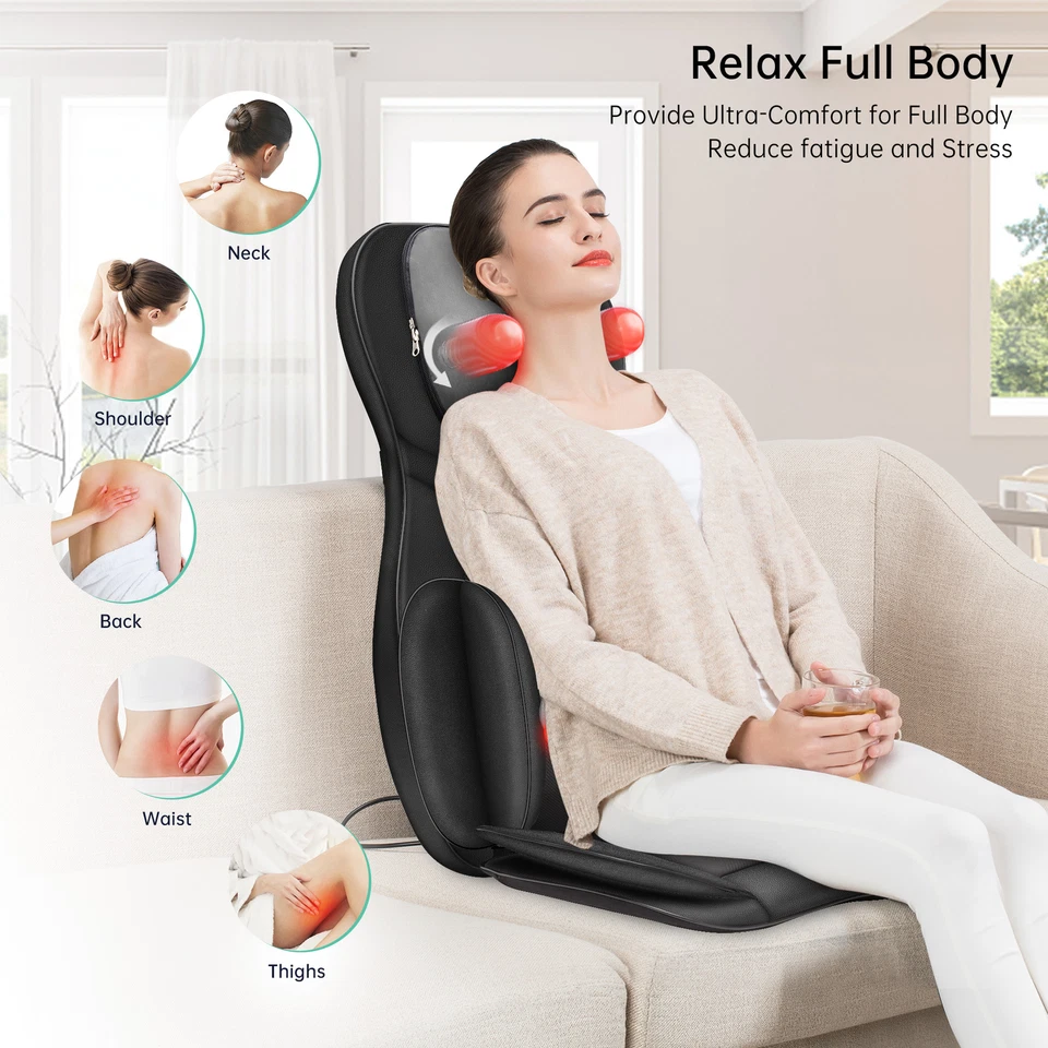 Snailax Full Body Massager with Heat Air Compress Kneading Shiatsu Massage - Image 2 of 4