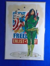 DEFEND YOUR FREEDOM ENLIST TODAY!  W/CAPTAIN AMERICA PRINT  SIGNED DAVE NESTLER