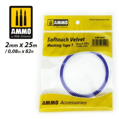 AMMO MIG-8240 (0,10 /m) Softouch Velvet Masking Tape 2mm x 25m