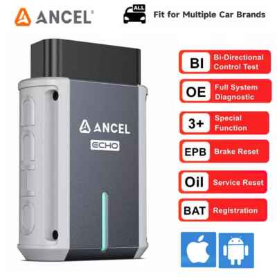 Ancel Echo OBD2 Scanner Bluetooth All Systems Code Reader Car Diagnostic Tool