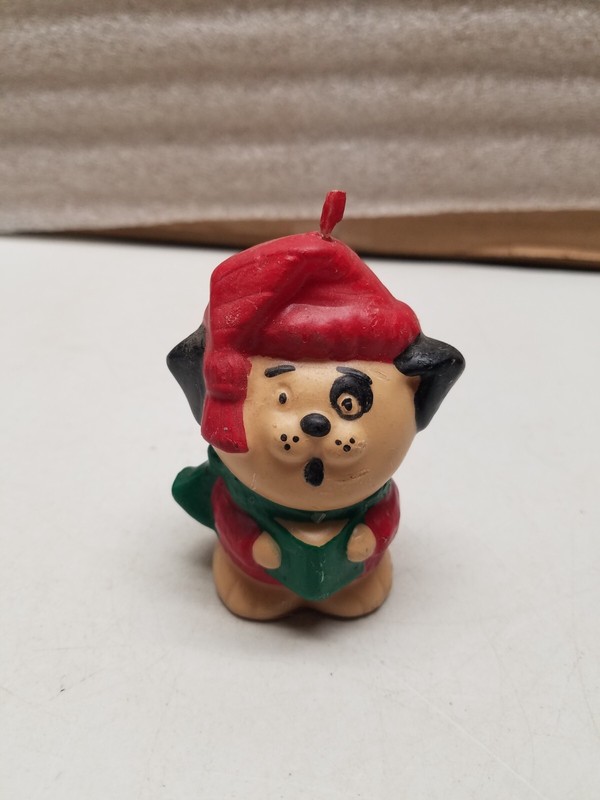 Vintage Avon 1981 Carolling Trio Howling Hound Christmas Candle