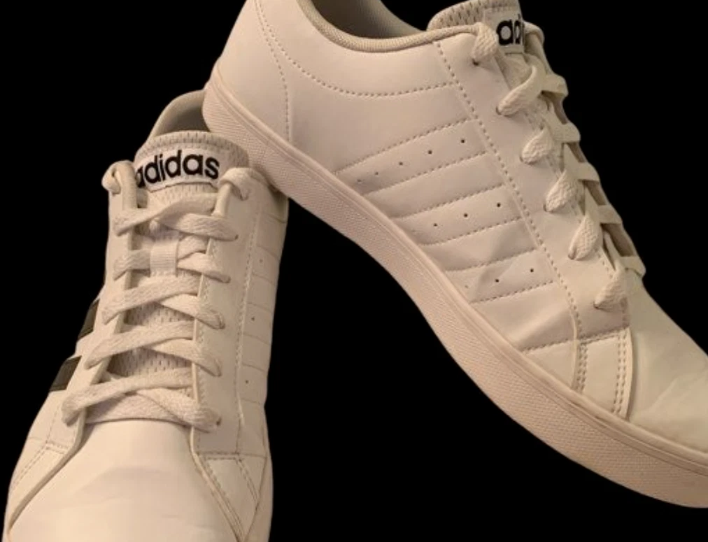 ADIDAS Neo Pace White Leather Fashion Running Sneakers CG5907 Women s size 9