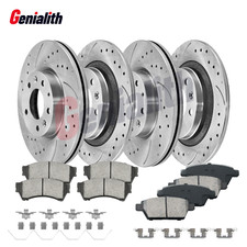 For Ford Fusion 2006 - 2012 Front & Rear Drilled Rotors Brake Pads Kit