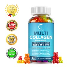 Vitamatic Hydrolyzed Collagen Gummies with Vitamin C, Zinc  Biotin -60 Gummies