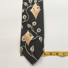 new Hugo boss tie black gold beige made in Italy 100% silk nwt necktie pa0010 